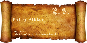 Mally Viktor névjegykártya